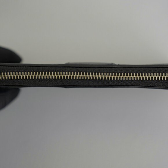 COACH Signature Canvas & Leather Zip-Around Long Wallet - Smoke Black - Used - Picture 5 of 12